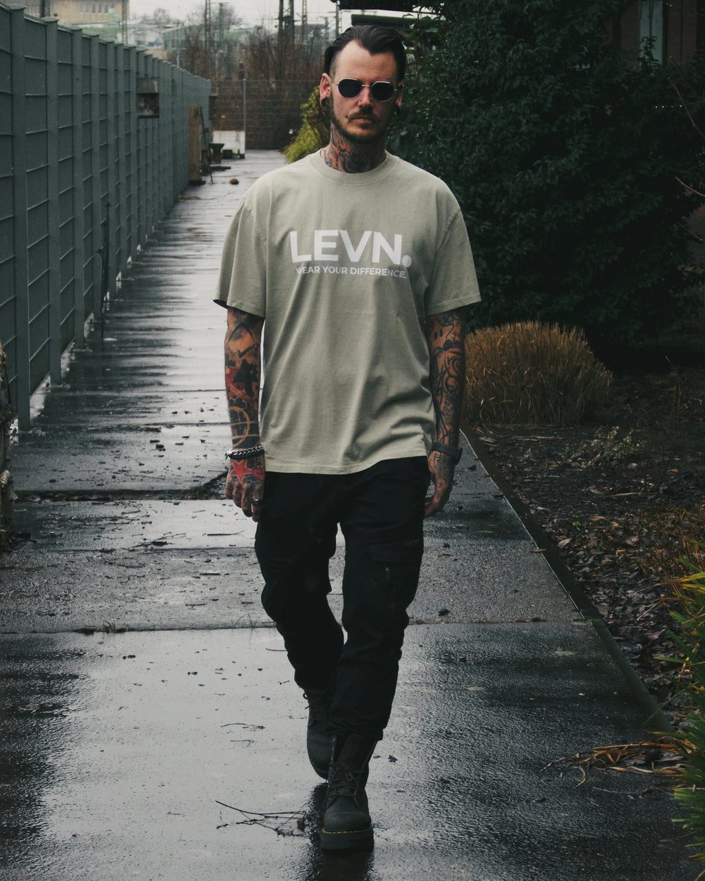 LEVN. Heavyweight Oversized Faded Tee - Generation LEVN.