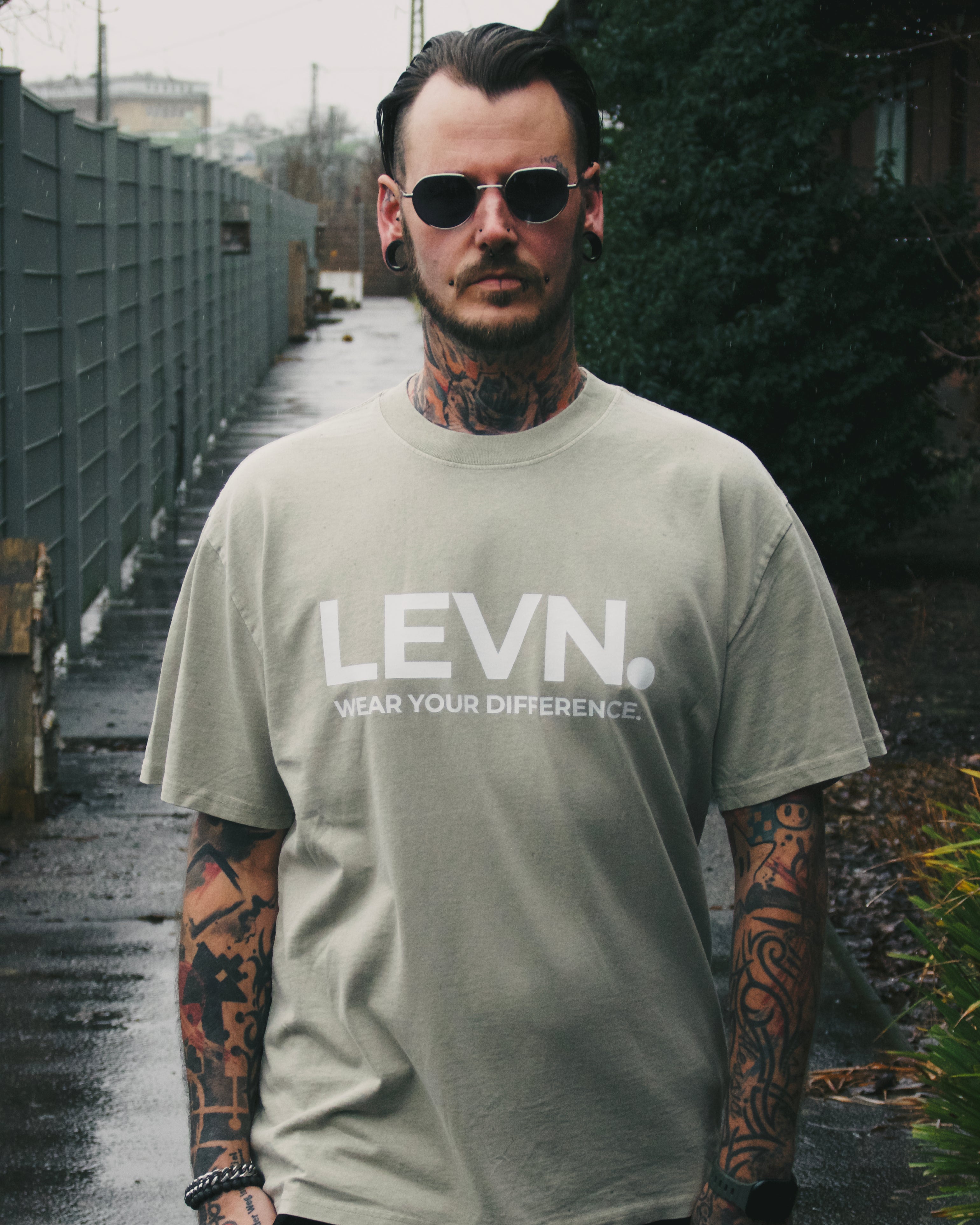 LEVN. Heavyweight Oversized Faded Tee - Generation LEVN.