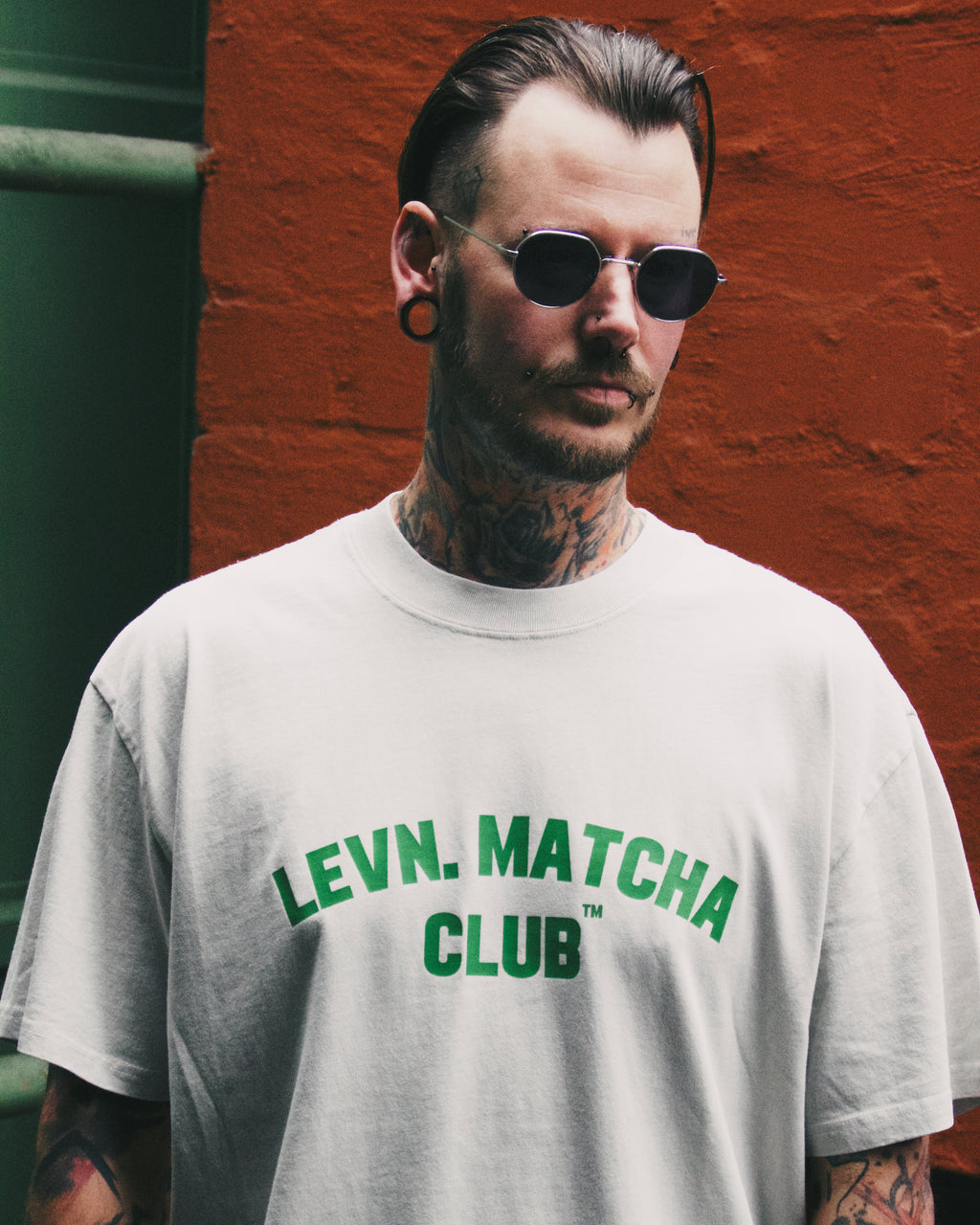 LEVN. Limited Matcha Club Tee – Oversized Faded