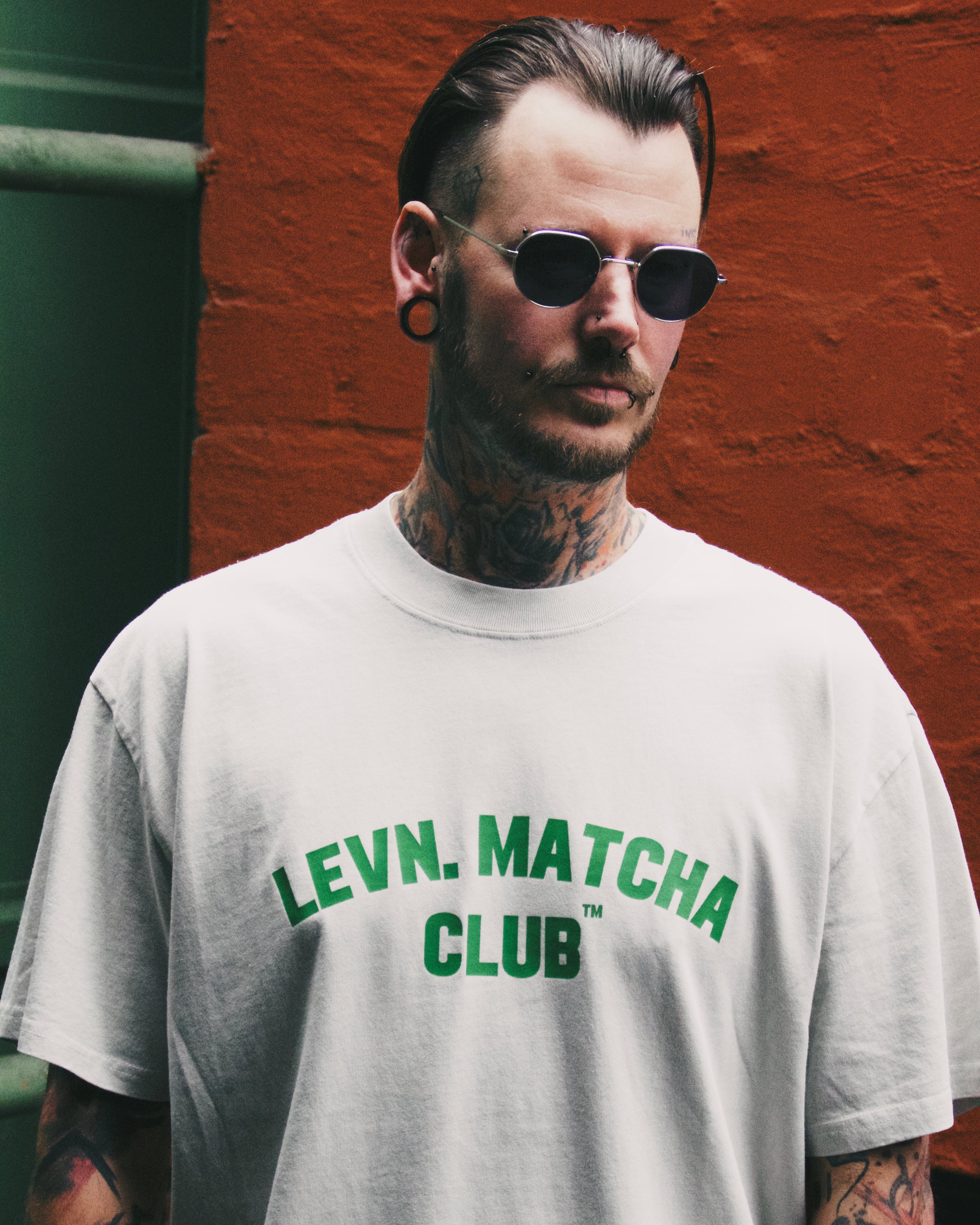 LEVN. Limited Matcha Club Tee – Oversized Faded