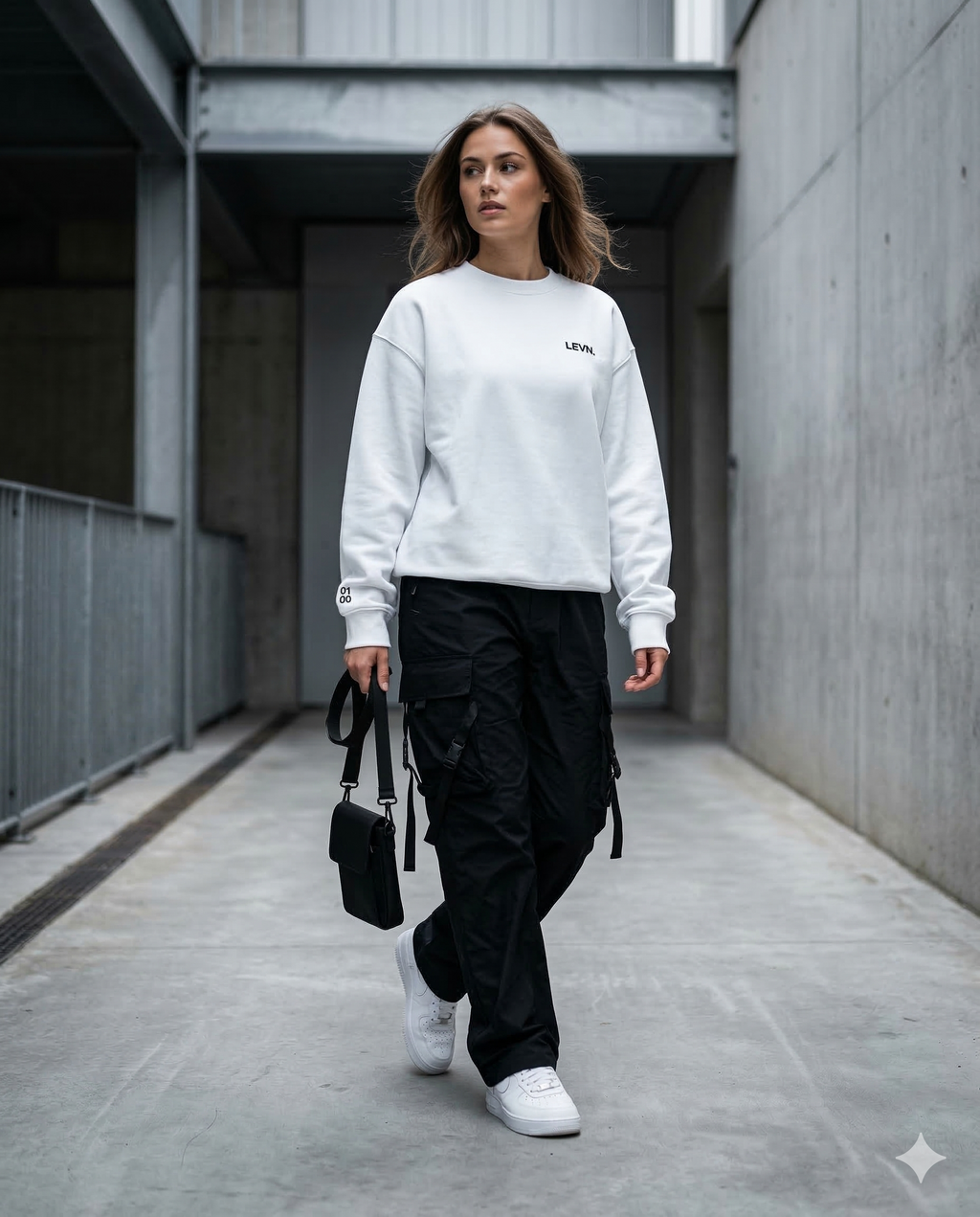 LEVN. Limited Signature Crewneck – Black &  White