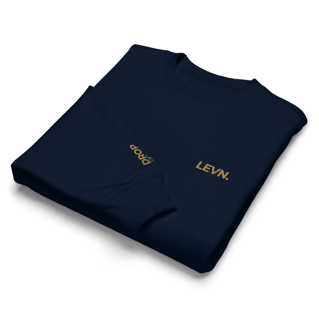 LEVN. Signature Oversized Crewneck - Old Gold