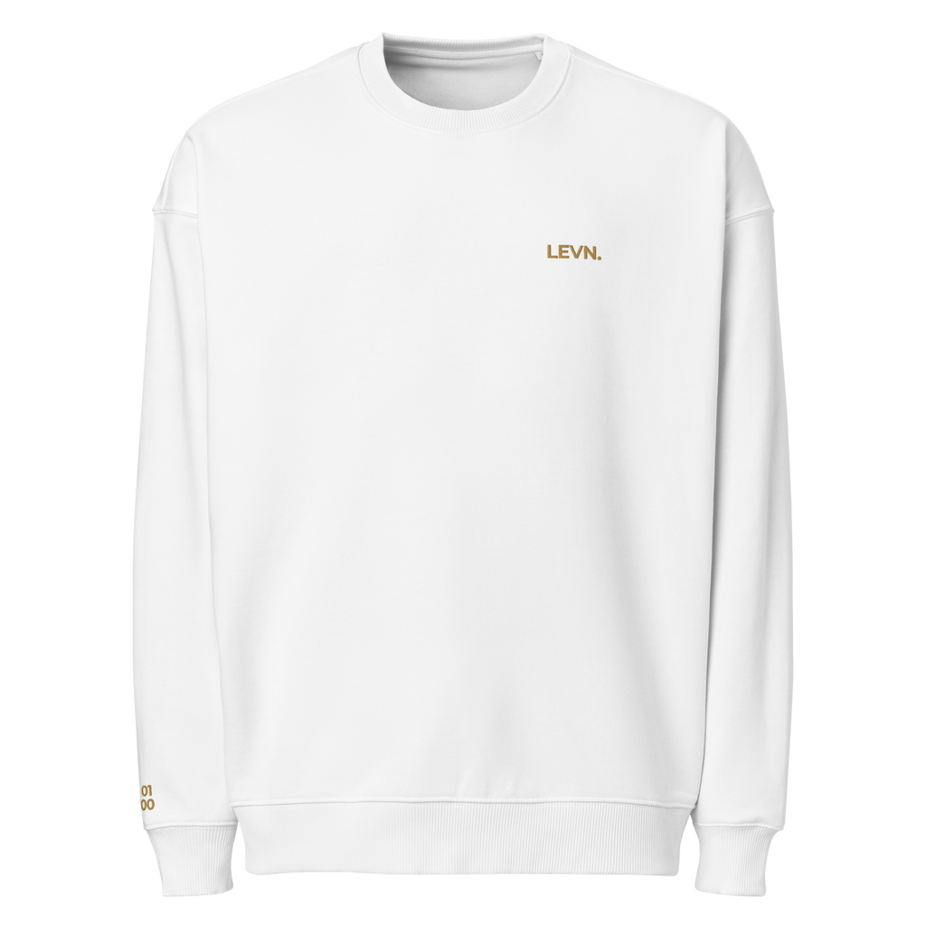 LEVN. Signature Oversized Crewneck - Old Gold