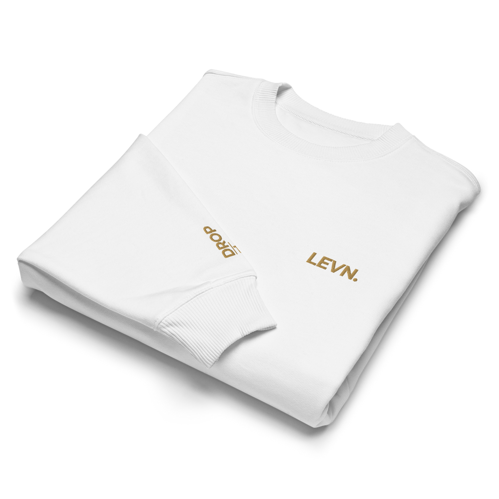 LEVN. Signature Oversized Crewneck - Old Gold