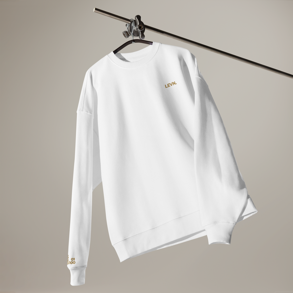 LEVN. Signature Oversized Crewneck - Old Gold
