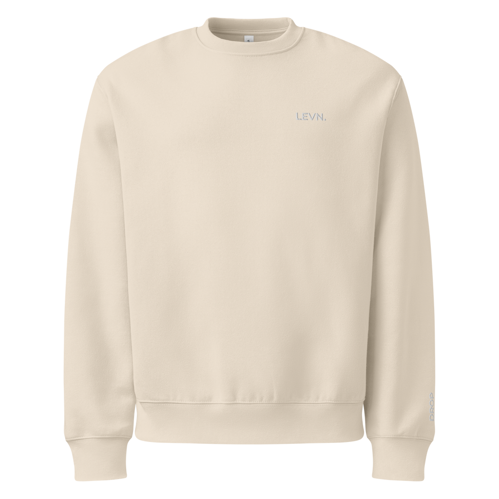 LEVN. Limited Signature Crewneck - Beige White