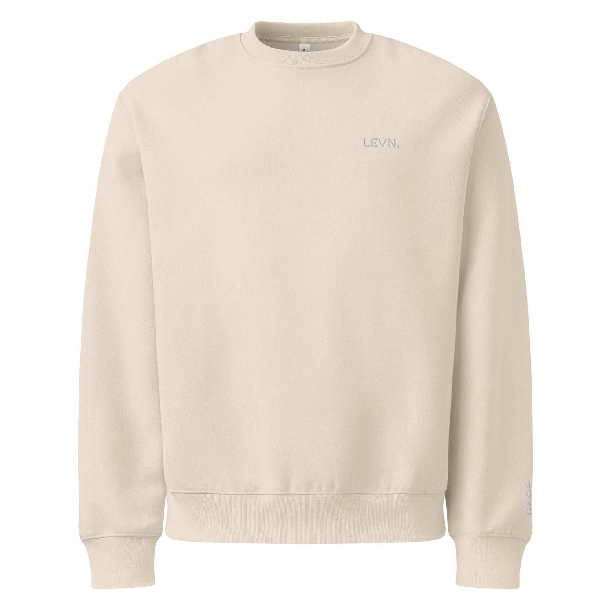 LEVN. Limited Signature Crewneck - Beige White