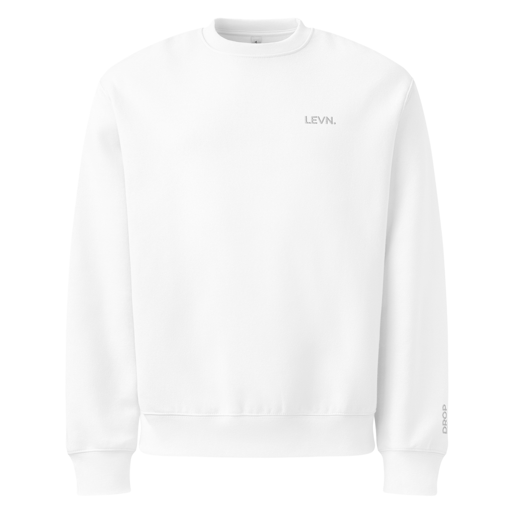 LEVN. Limited Signature Crewneck - Beige White