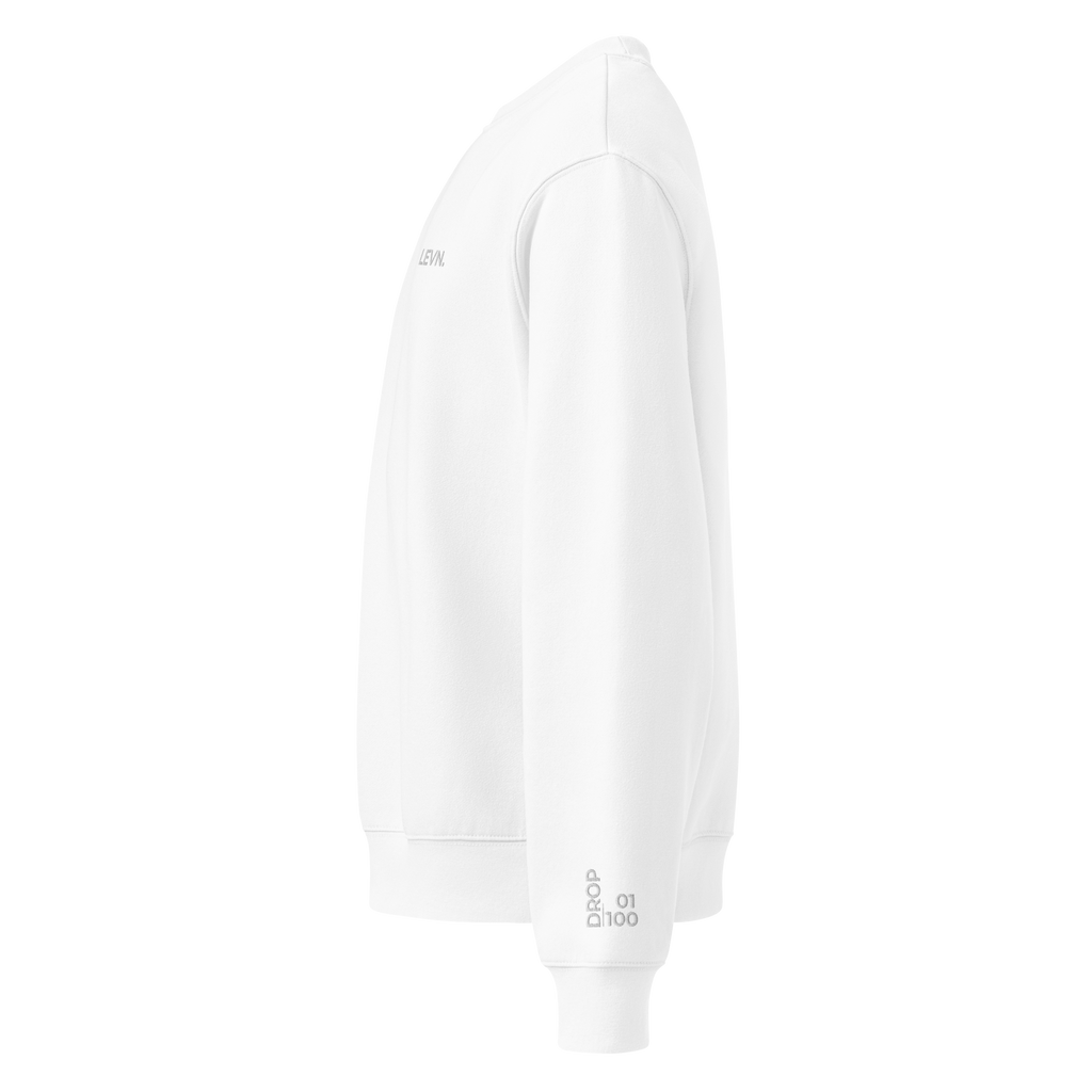 LEVN. Limited Signature Crewneck - Beige White